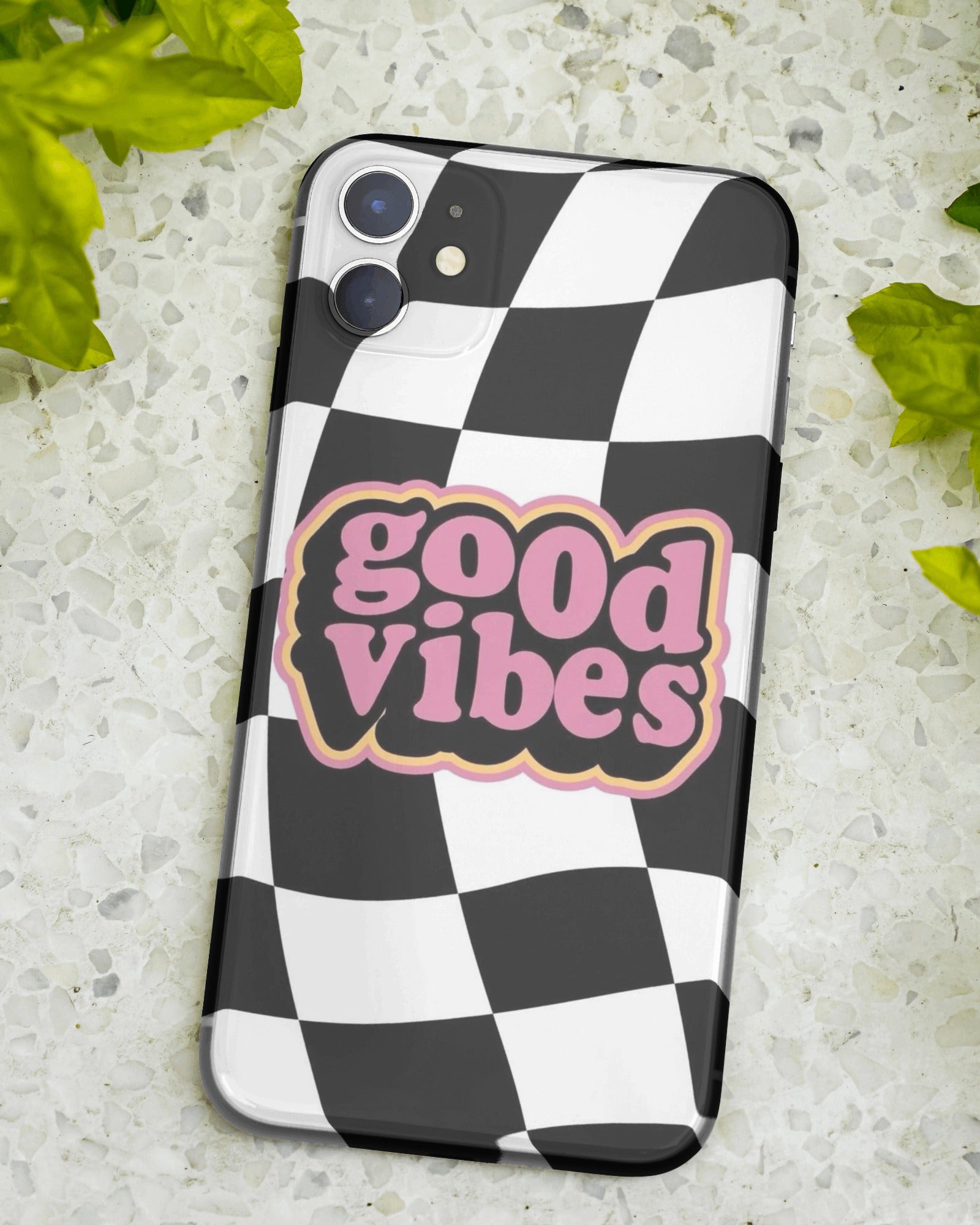 Good Vibes Checkerboard Phone Case