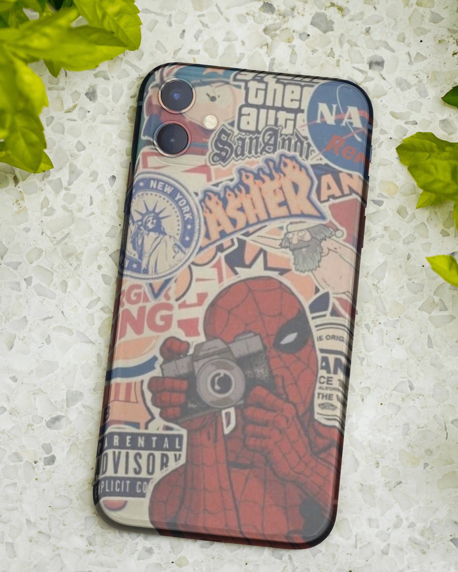 Spider Man Sticker Art Phone Case
