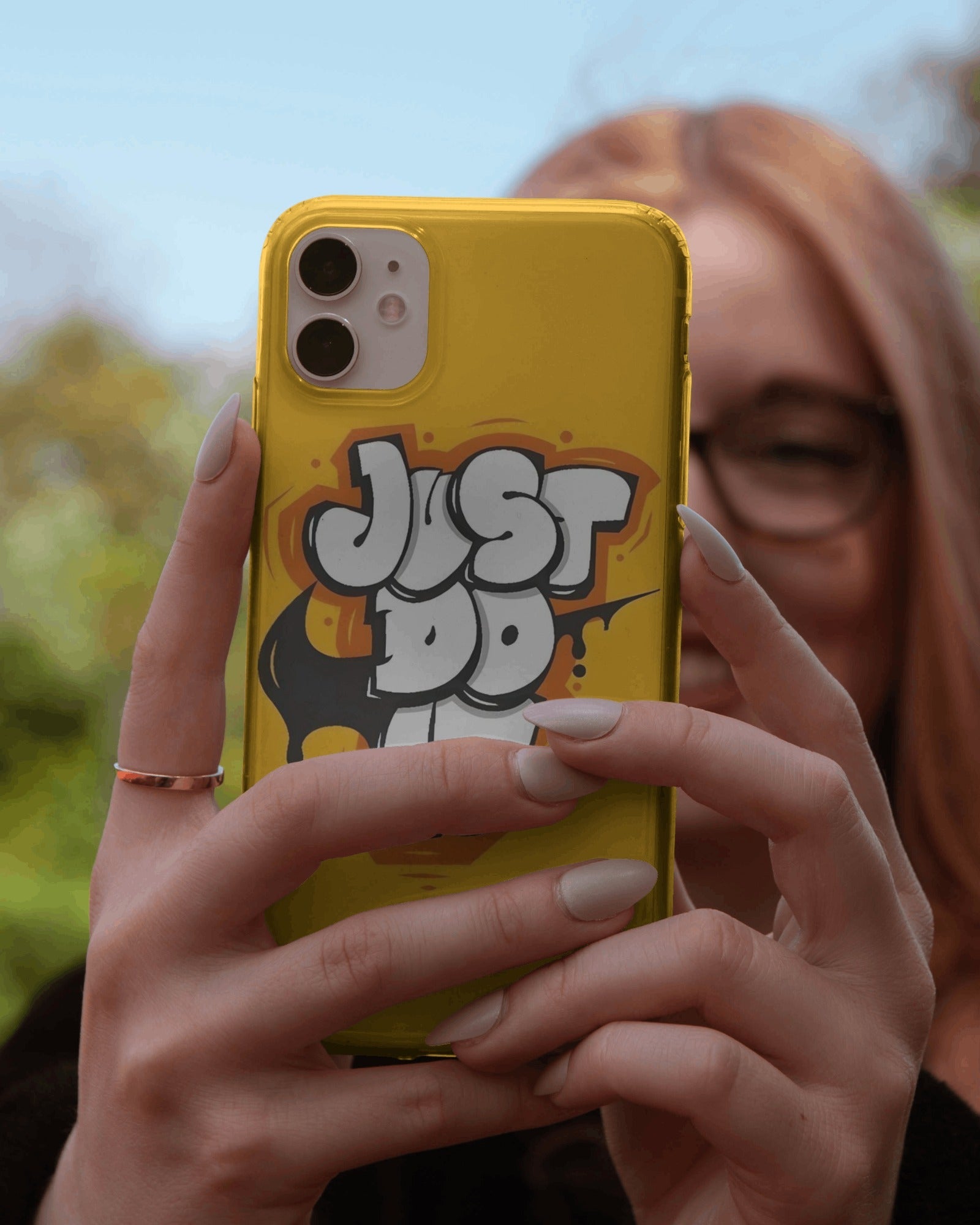 Graffiti Gold Just Do It Phone Case