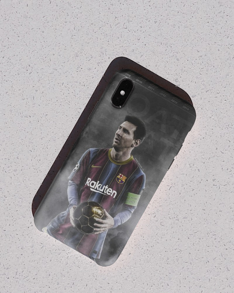 Messi with Ballon d'Or Mobile Cover