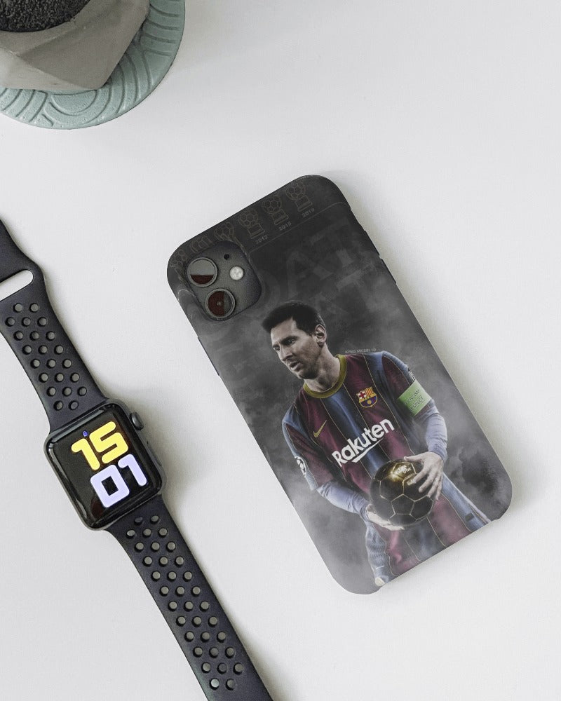 Messi with Ballon d'Or Mobile Cover