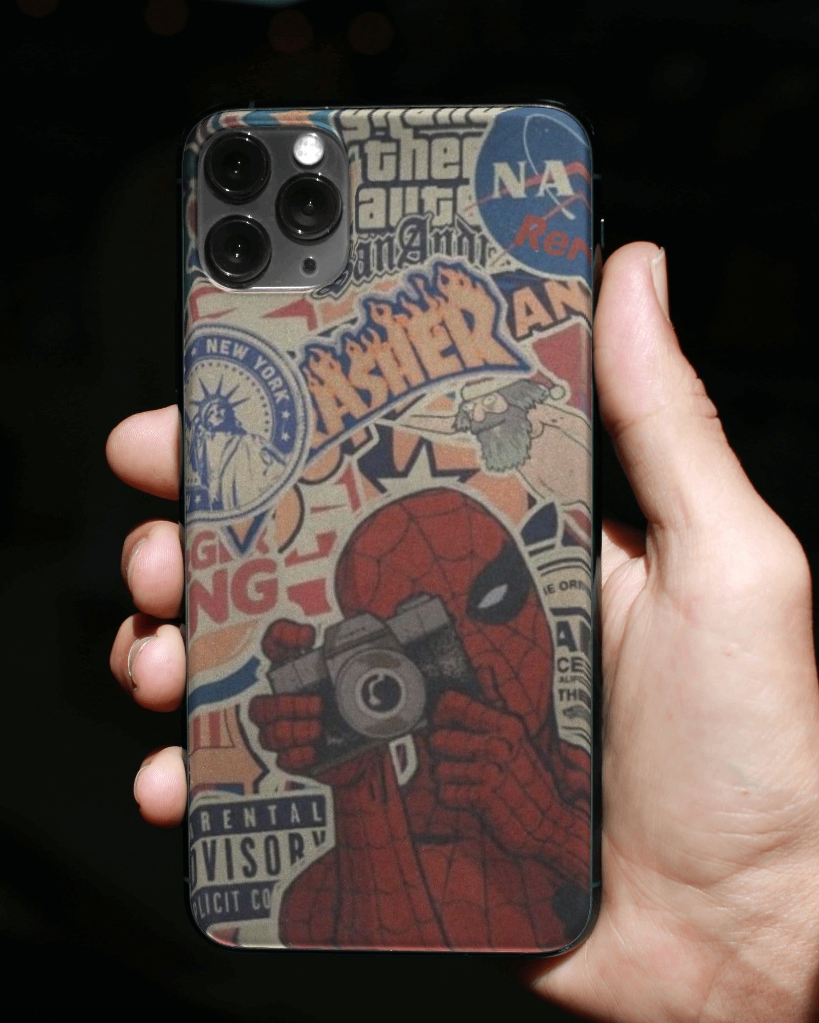 Spider Man Sticker Art Phone Case