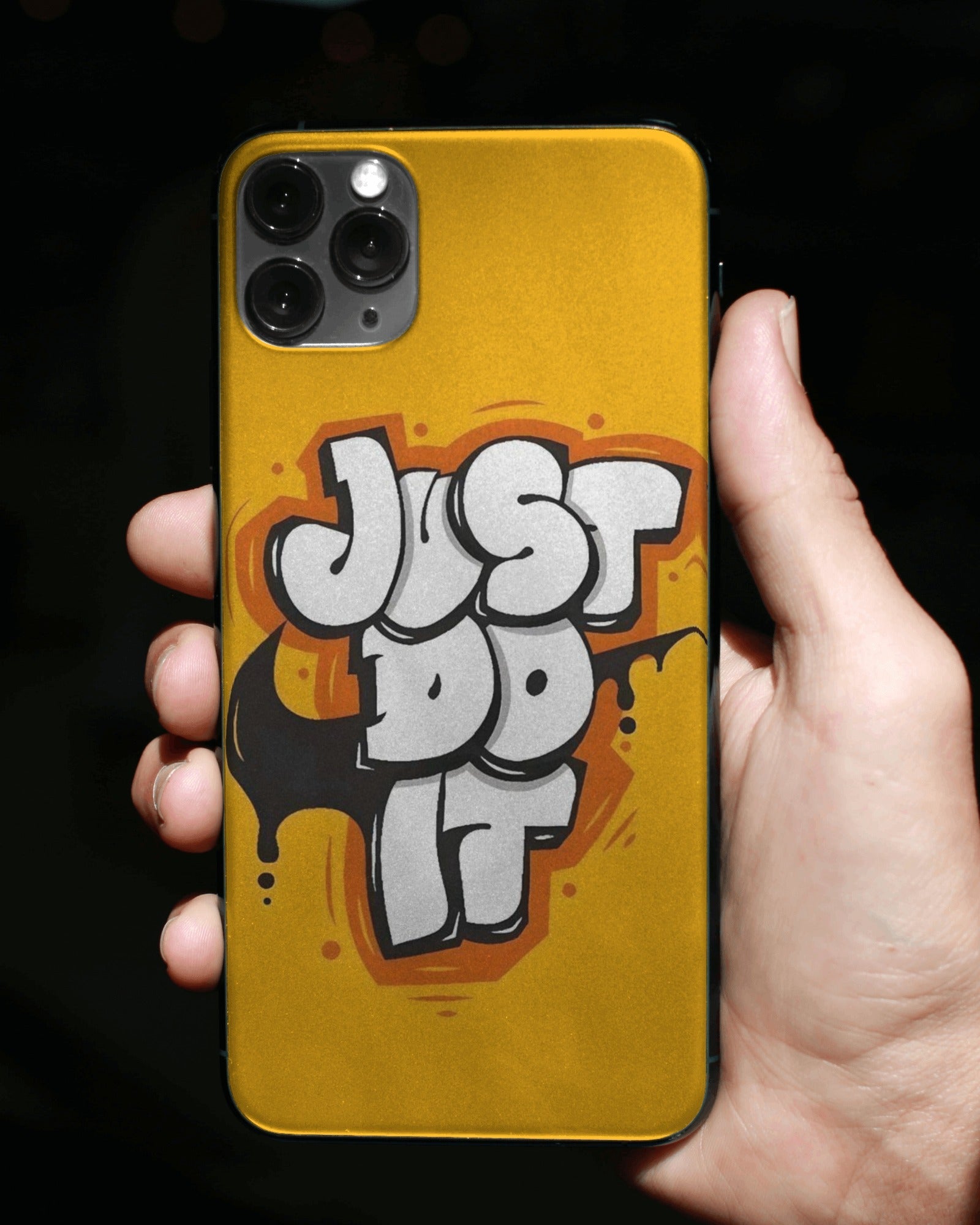 Graffiti Gold Just Do It Phone Case