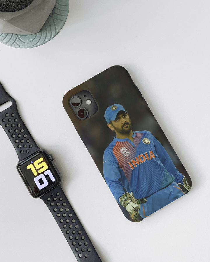 Caption Ms Dhoni Mobile Case