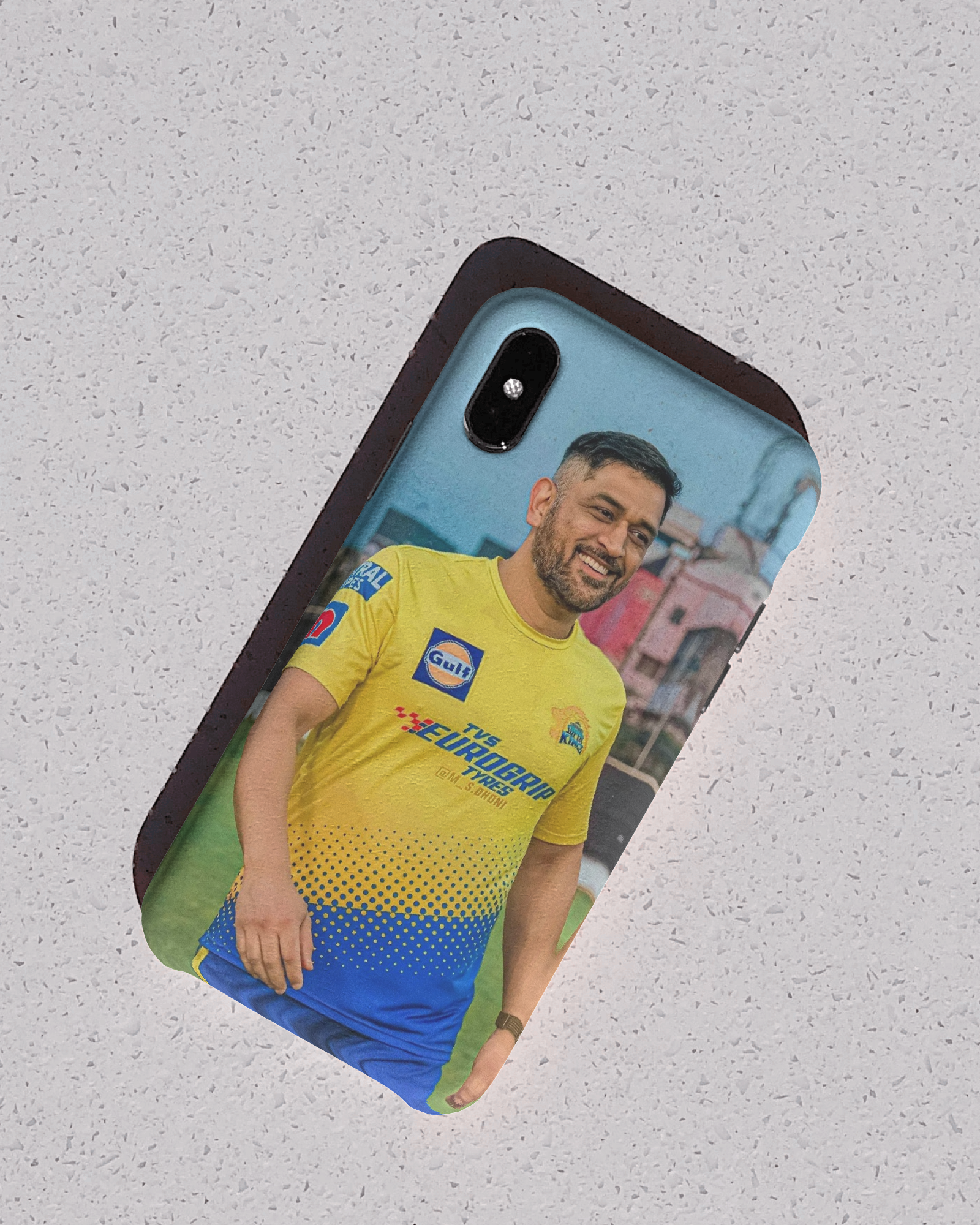Dhoni in CSK practice Jersey Phone Case
