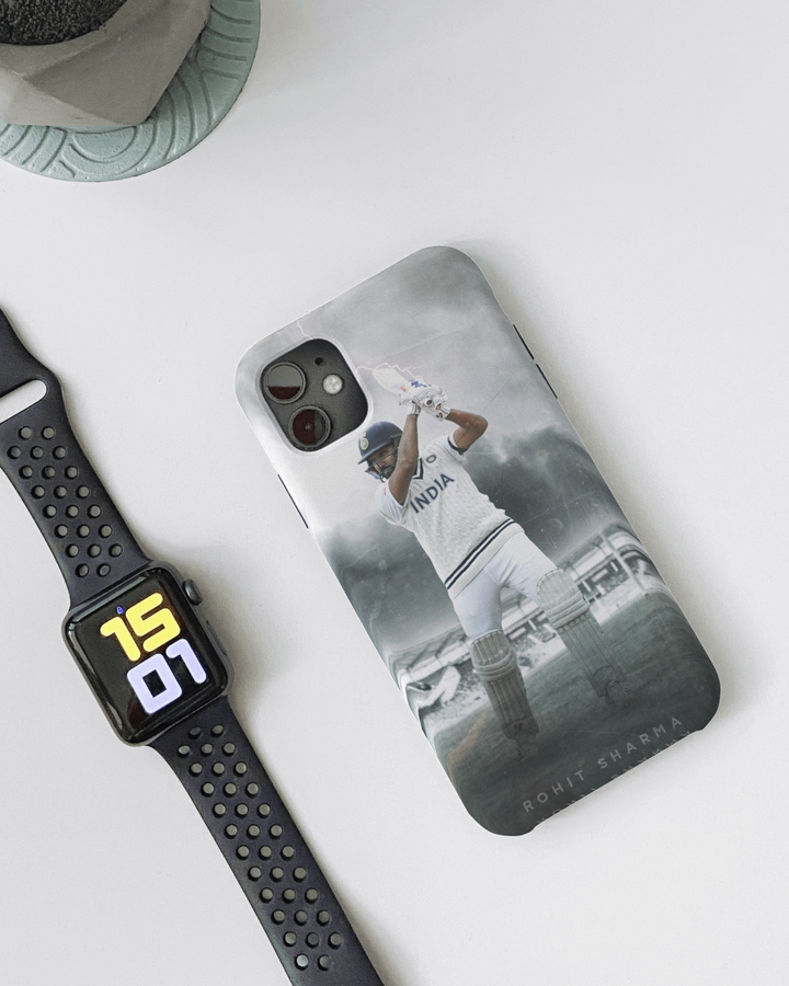 Rohit Sharma in Test Jersey Phone Cover