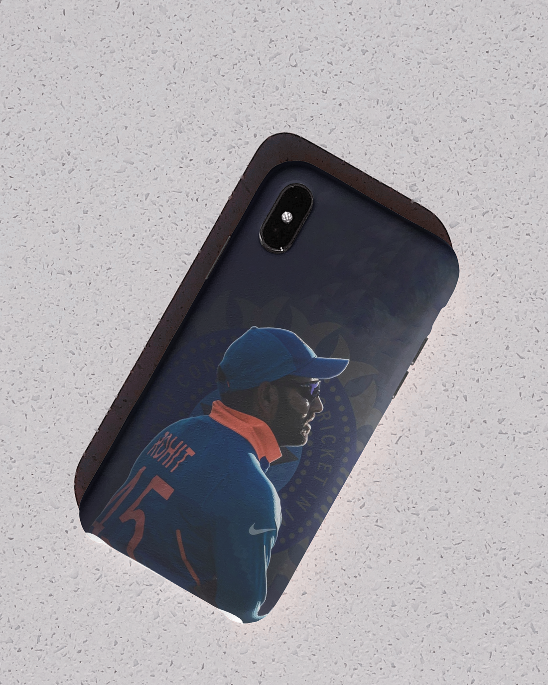 Rohit Sharma with BCCI logo Phone Case