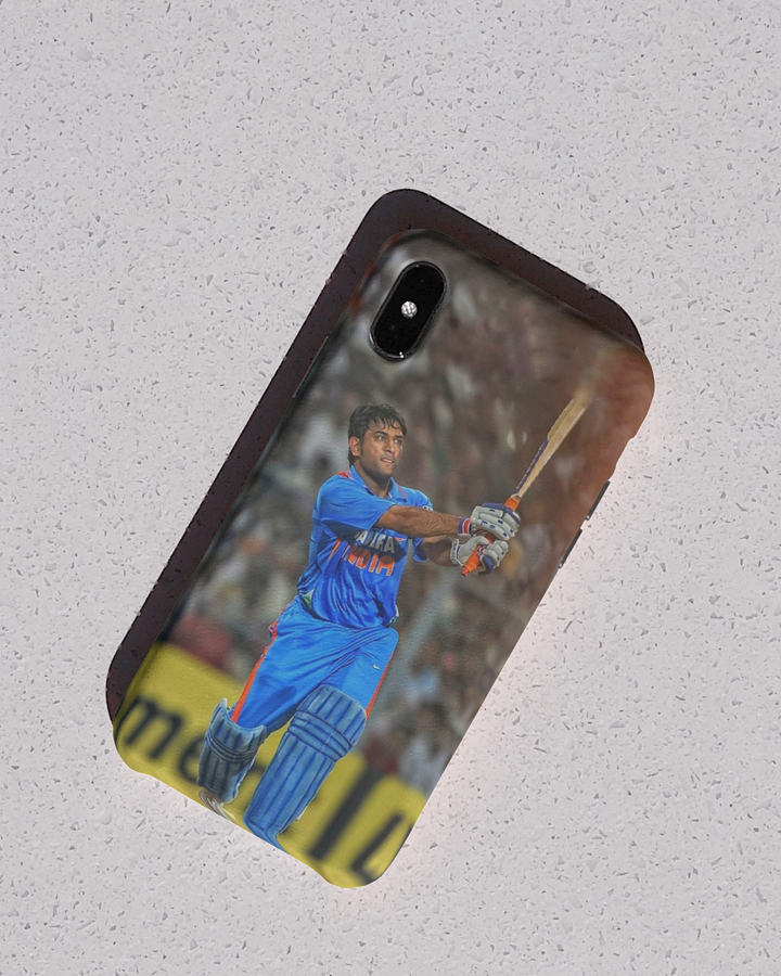 MS Dhoni Hitting Six Phone Case