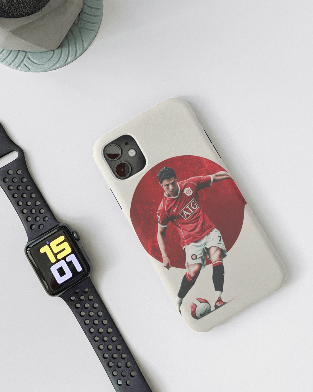 Ronaldo in Manchester United Phone Case